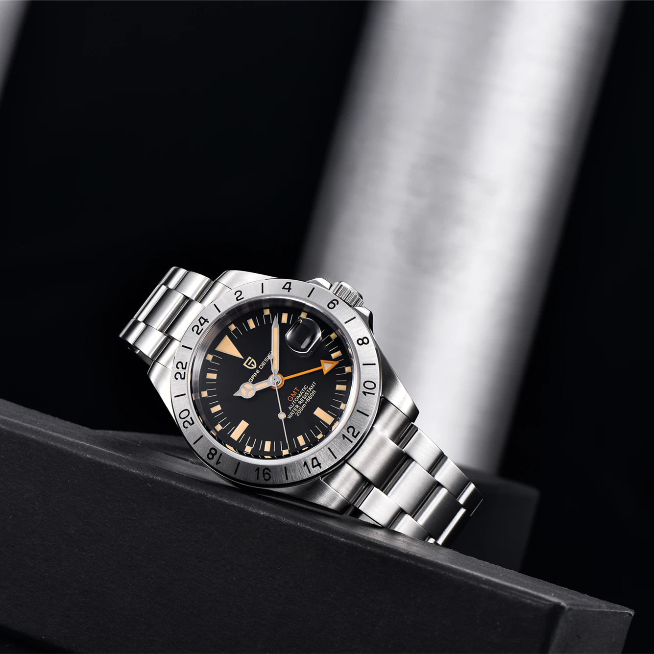 2024 New PAGANI DESIGN GMT Men Automatic Mechanical Watch Classic Retro Watch Stainless Steel 200M Waterproof Clock Reloj Hombre