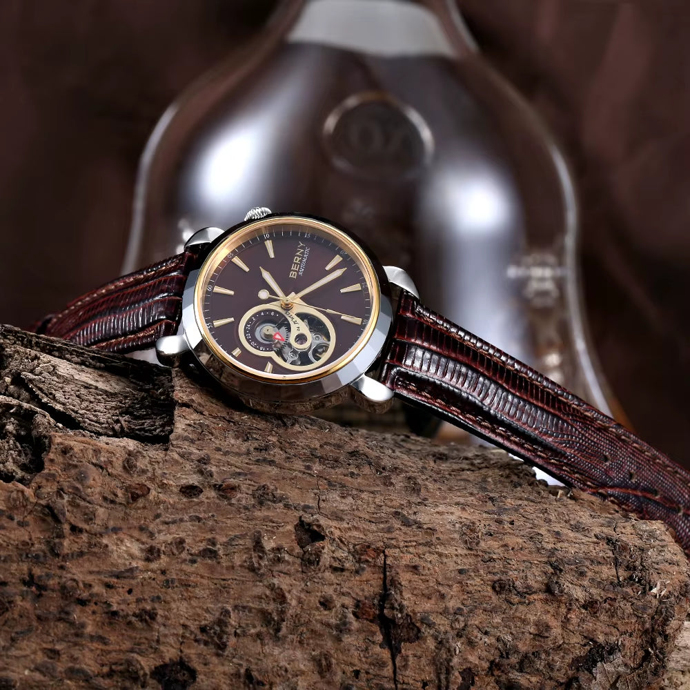 Premium Automatic Movement with Crystal-Clear Sapphire Glass