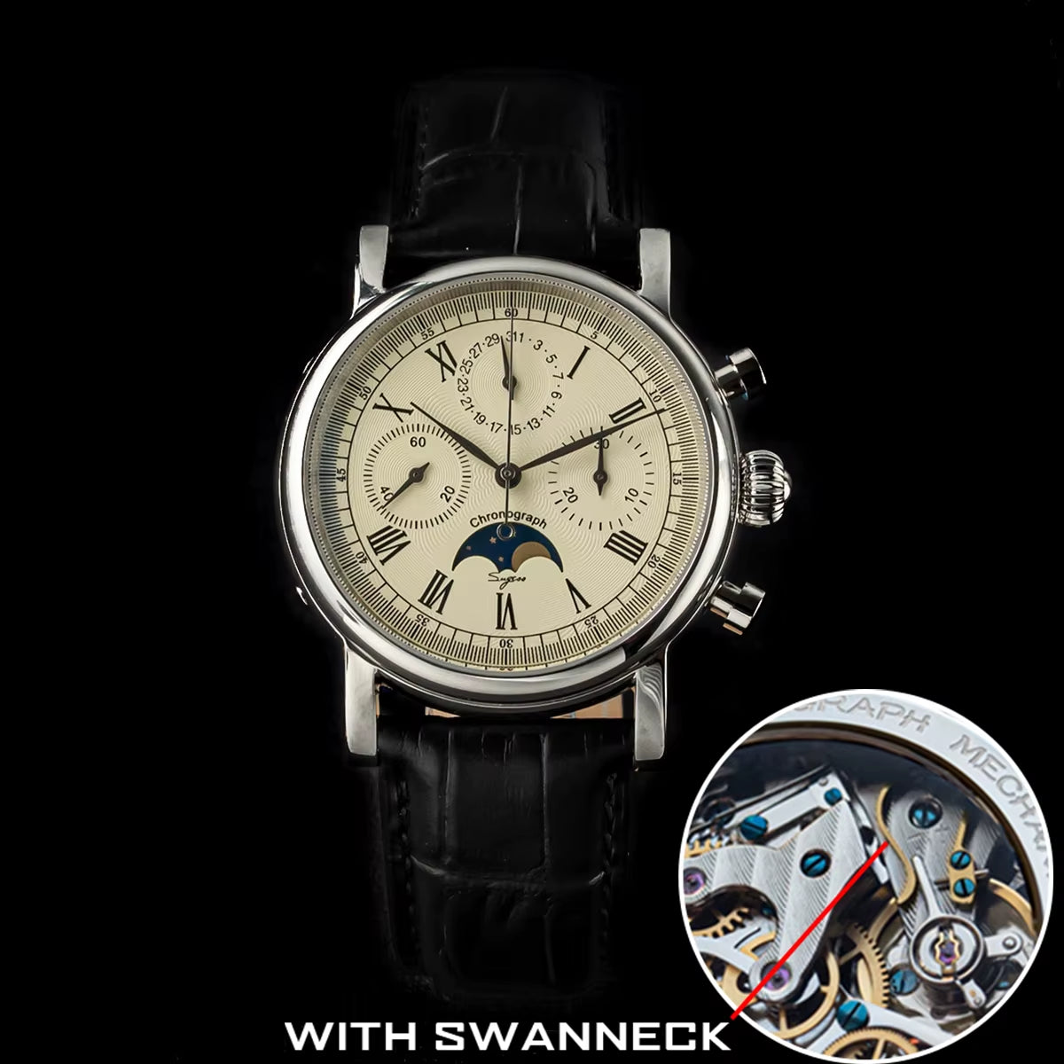 Stylish Vintage Design Swan Neck Movement