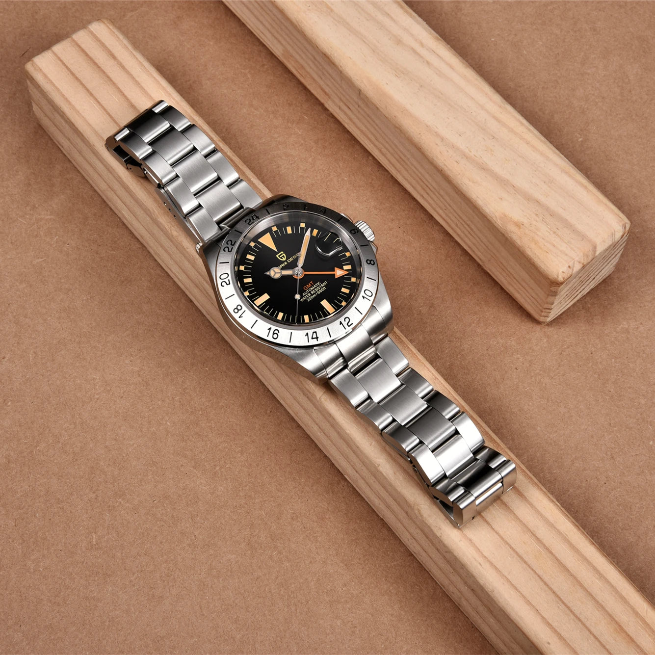 2024 New PAGANI DESIGN GMT Men Automatic Mechanical Watch Classic Retro Watch Stainless Steel 200M Waterproof Clock Reloj Hombre
