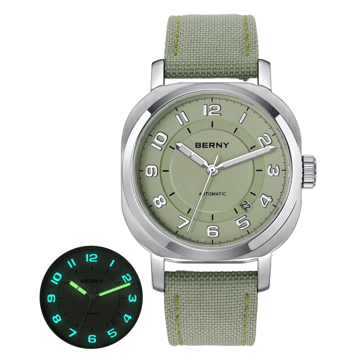 Automatic Self-Wind Movement with Canvas Band 