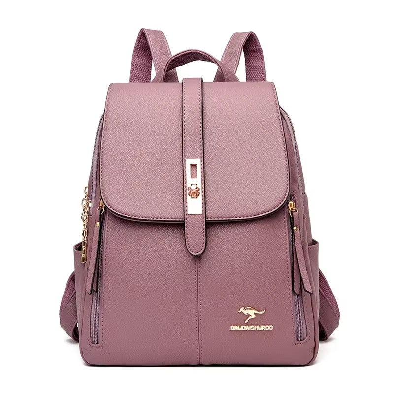 Women's Vintage Leather Backpack