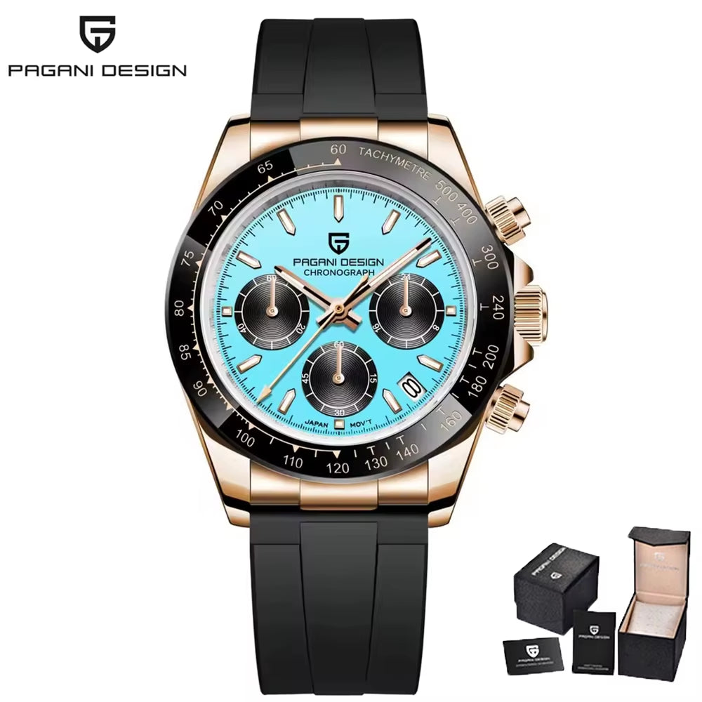 New Retro Chronograph Stainless Steel Quartz Watch