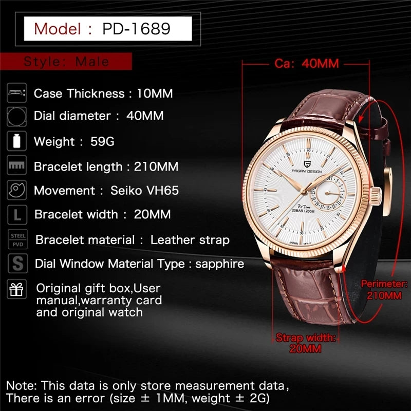 Luxury Saphire Glass Business Watch
