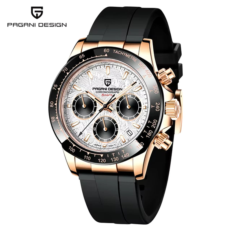 New Retro Chronograph Stainless Steel Quartz Watch