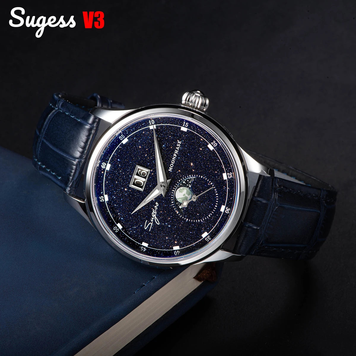 Moonphase Watch & Sandstone Dial