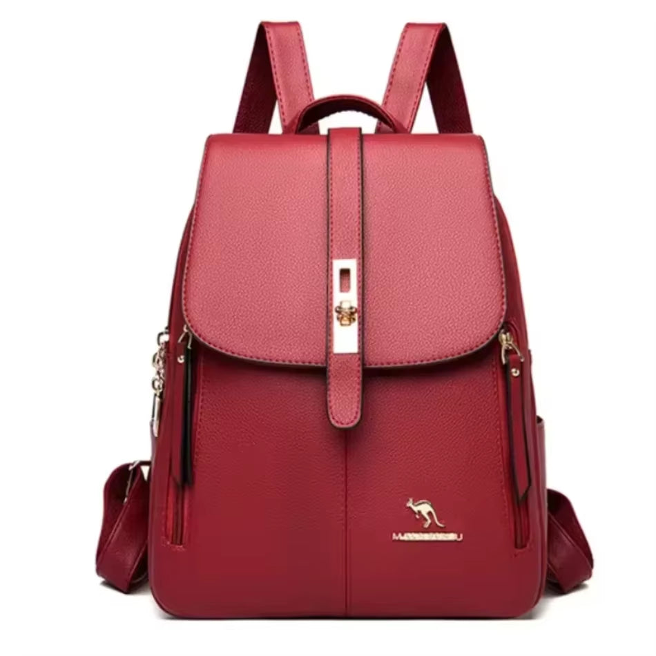 Women's Vintage Leather Backpack