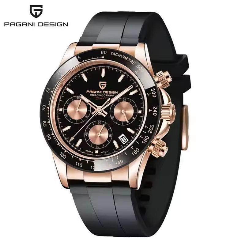 New Retro Chronograph Stainless Steel Quartz Watch