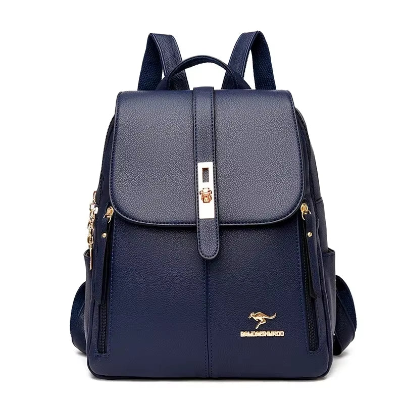 Women's Vintage Leather Backpack