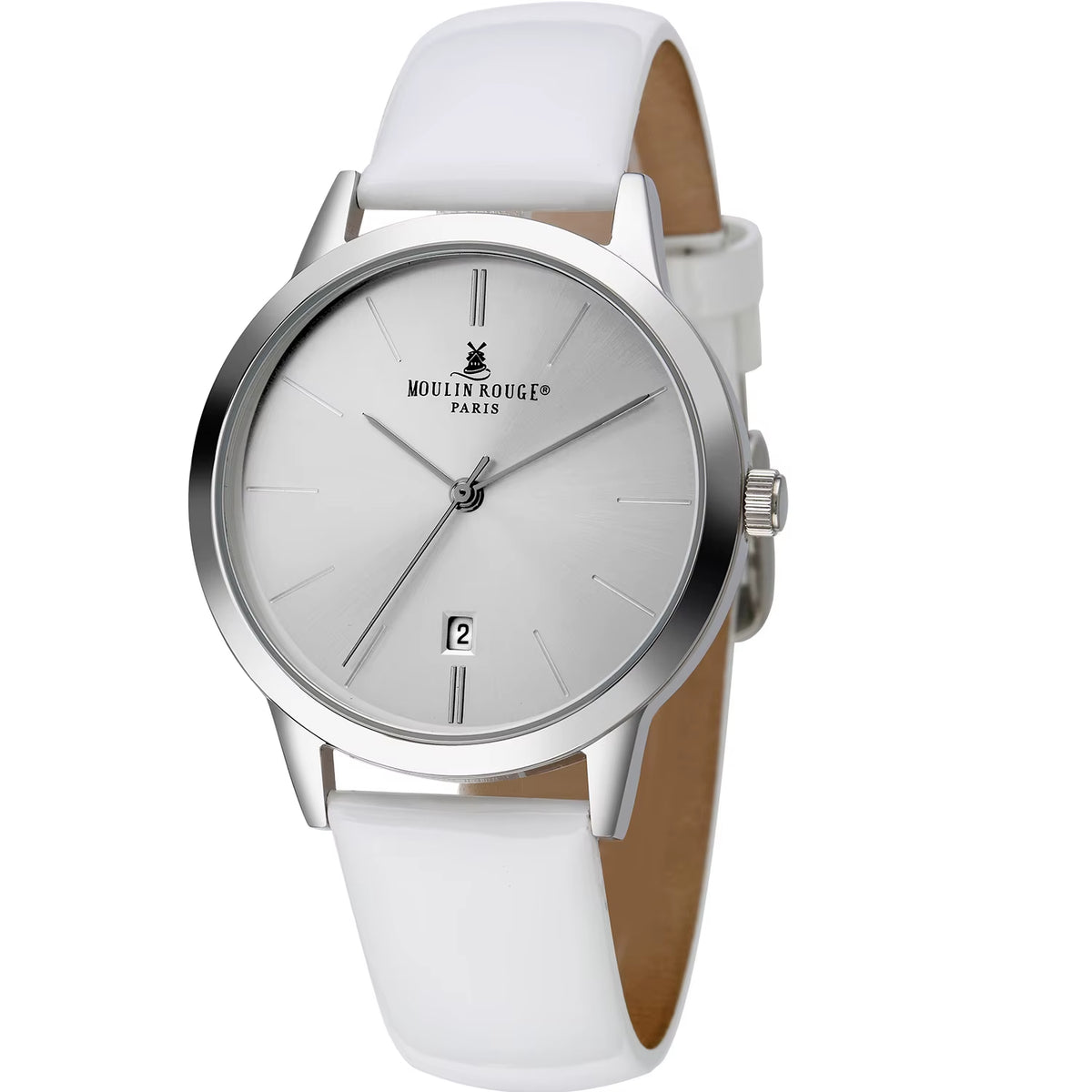 Japanese Quartz Movement with Calendar Window and  Leather Strap 