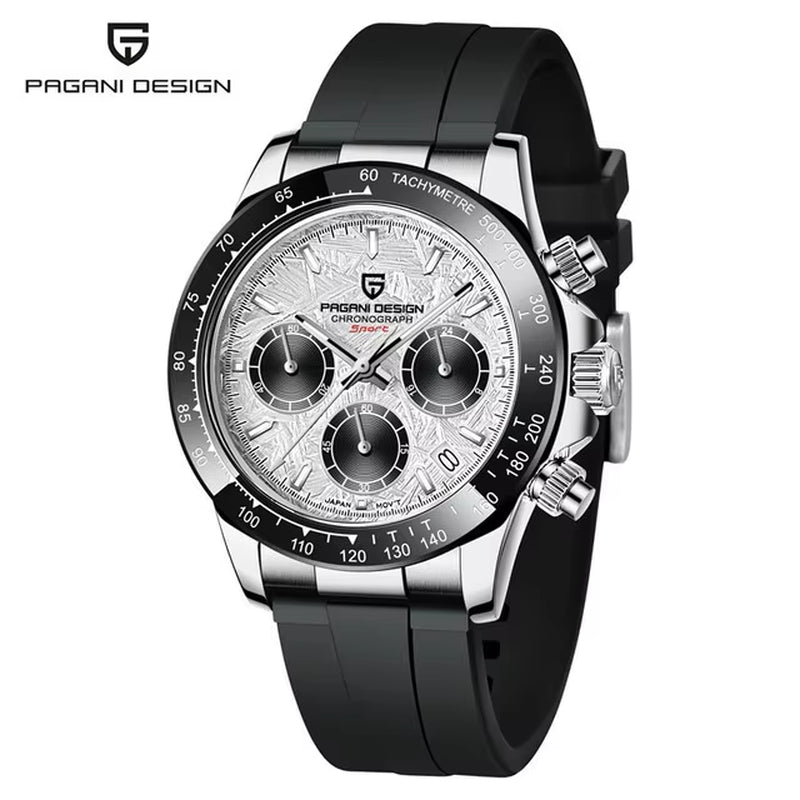 New Retro Chronograph Stainless Steel Quartz Watch