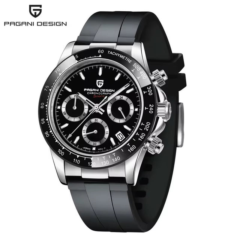 New Retro Chronograph Stainless Steel Quartz Watch
