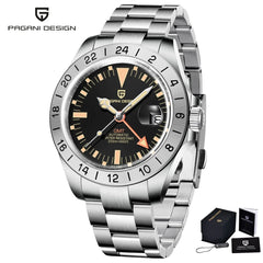 2024 New PAGANI DESIGN GMT Men Automatic Mechanical Watch Classic Retro Watch Stainless Steel 200M Waterproof Clock Reloj Hombre