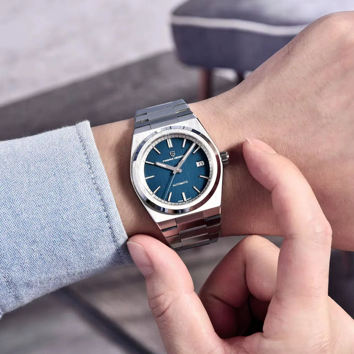  Fashion Automatic Miyota Mechanical Watch Miyota8215 Luxury Sapphire AR Coated Stainless Steel Waterproof