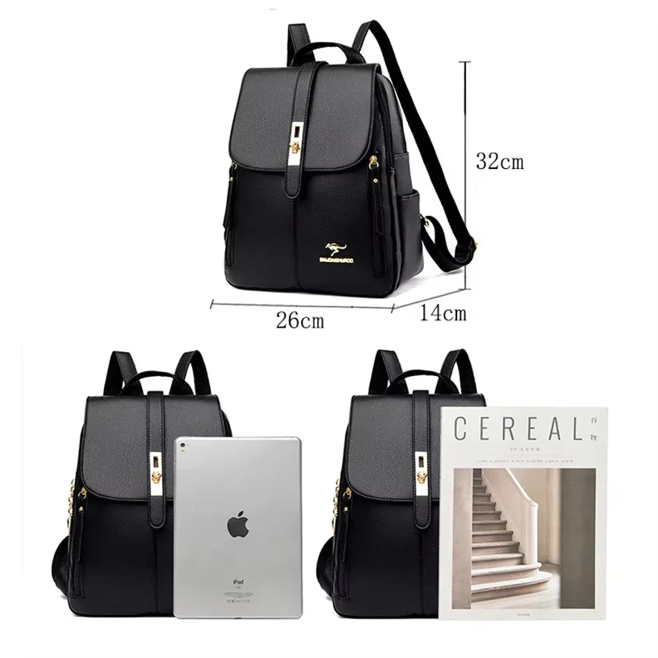 Women's Vintage Leather Backpack