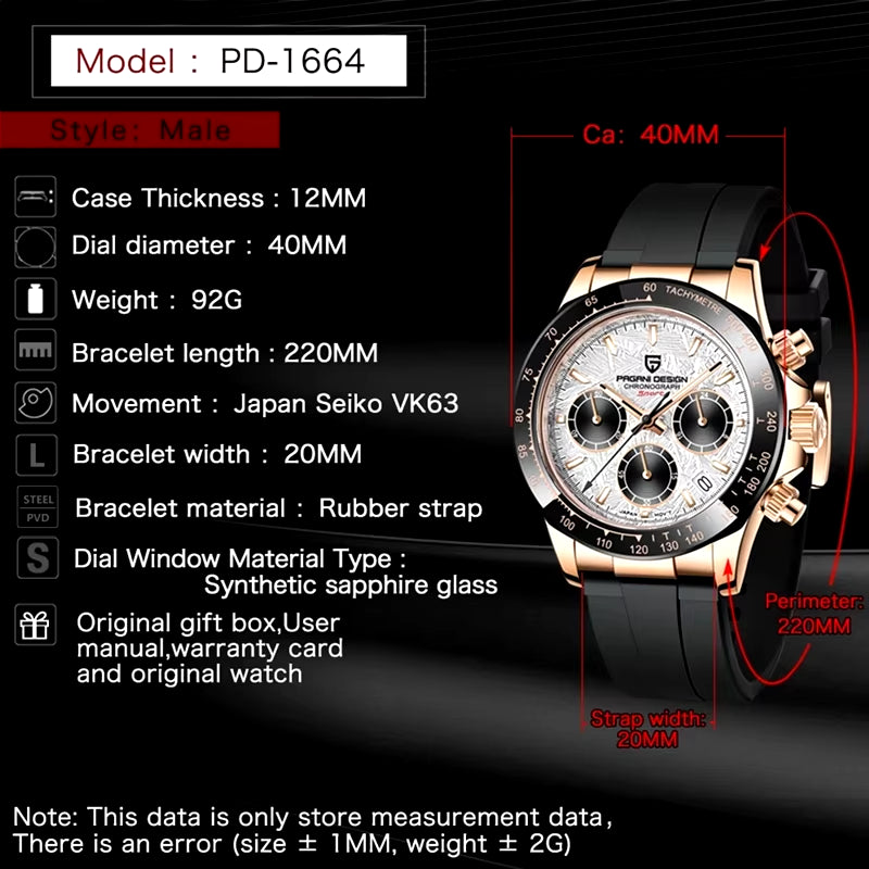 New Retro Chronograph Stainless Steel Quartz Watch