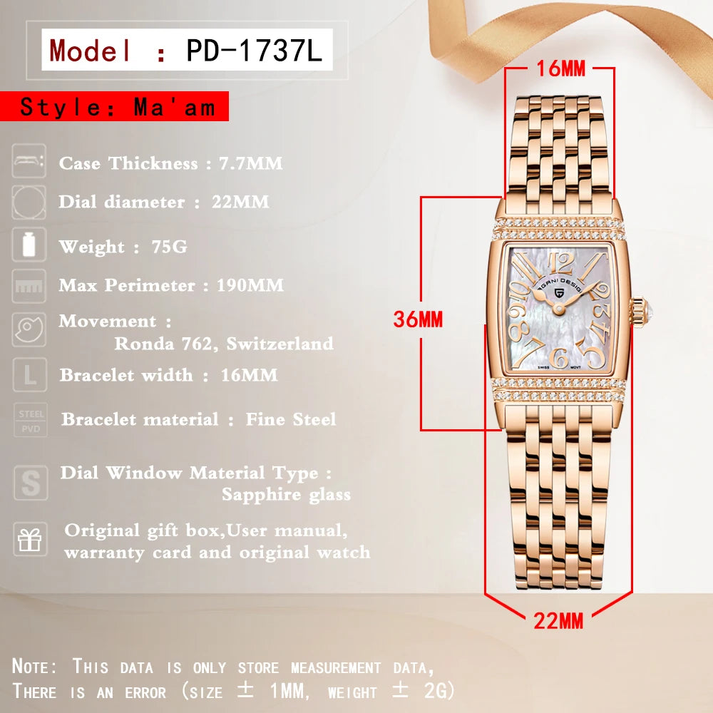 Luxury Sapphire Crystal Quartz Watch