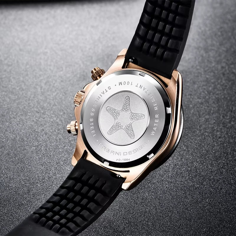 New Retro Chronograph Stainless Steel Quartz Watch
