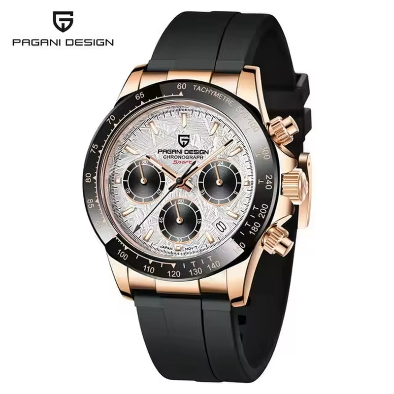 New Retro Chronograph Stainless Steel Quartz Watch