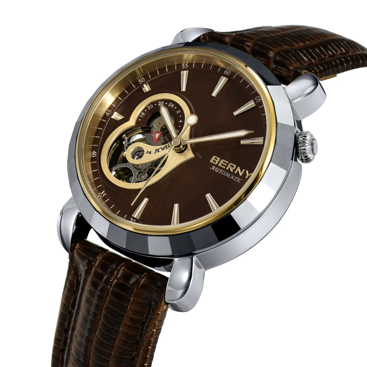Premium Automatic Movement with Crystal-Clear Sapphire Glass
