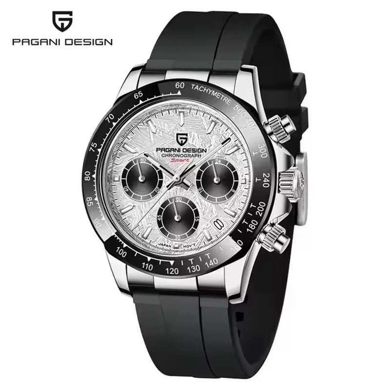 New Retro Chronograph Stainless Steel Quartz Watch
