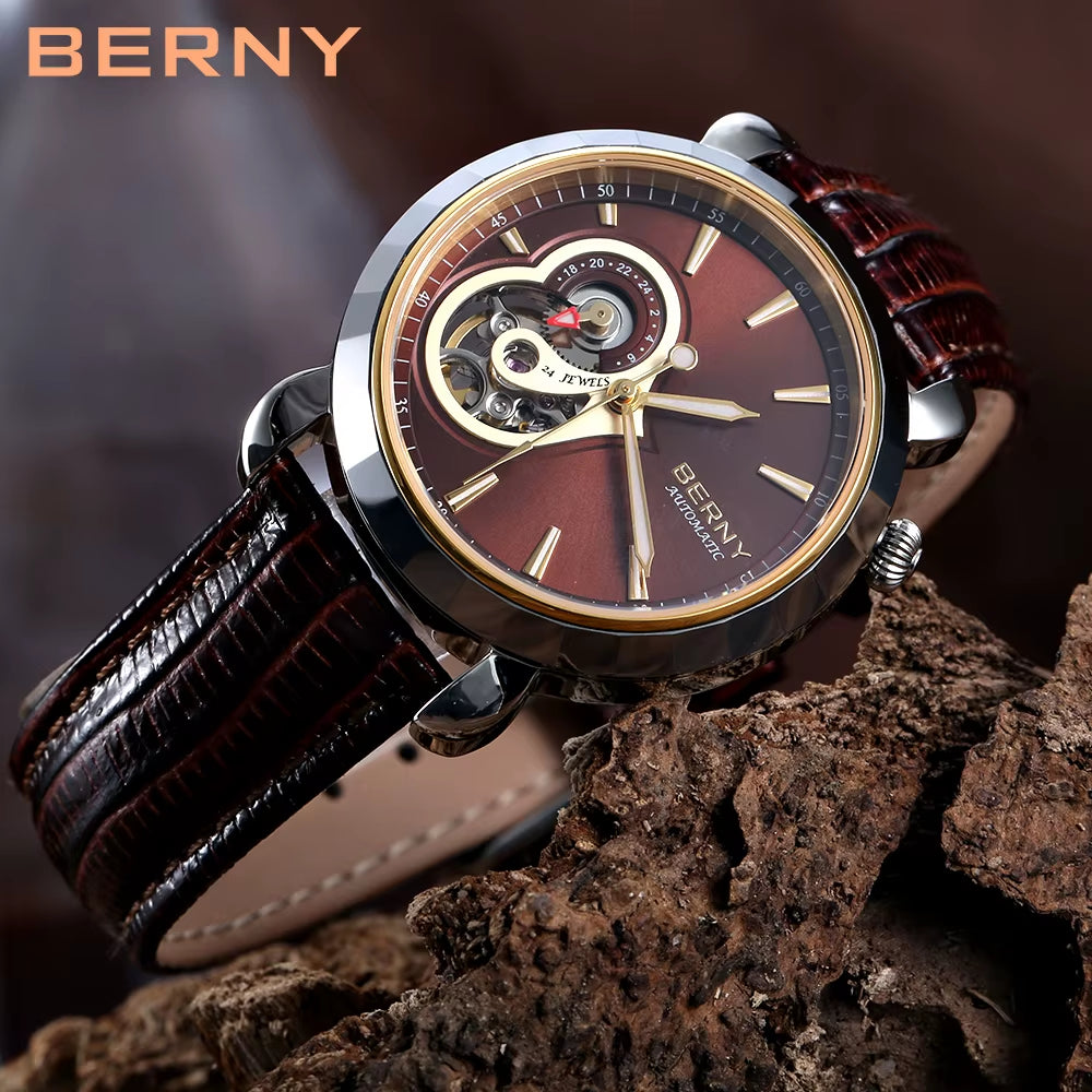 Premium Automatic Movement with Crystal-Clear Sapphire Glass
