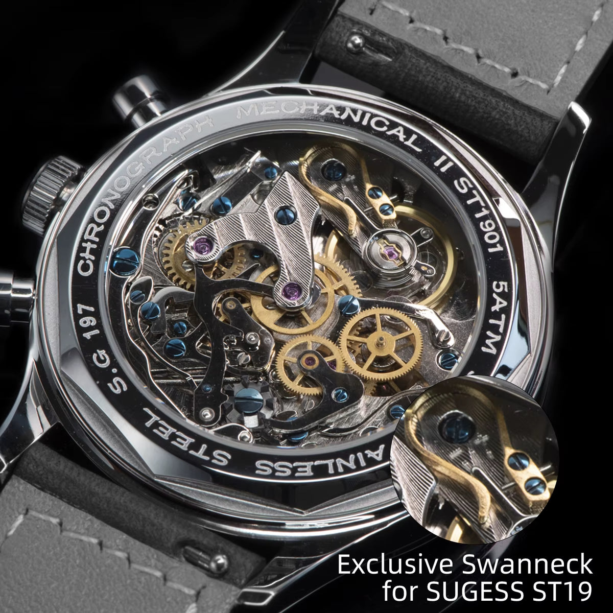 Stylish Vintage Design Swan Neck Movement