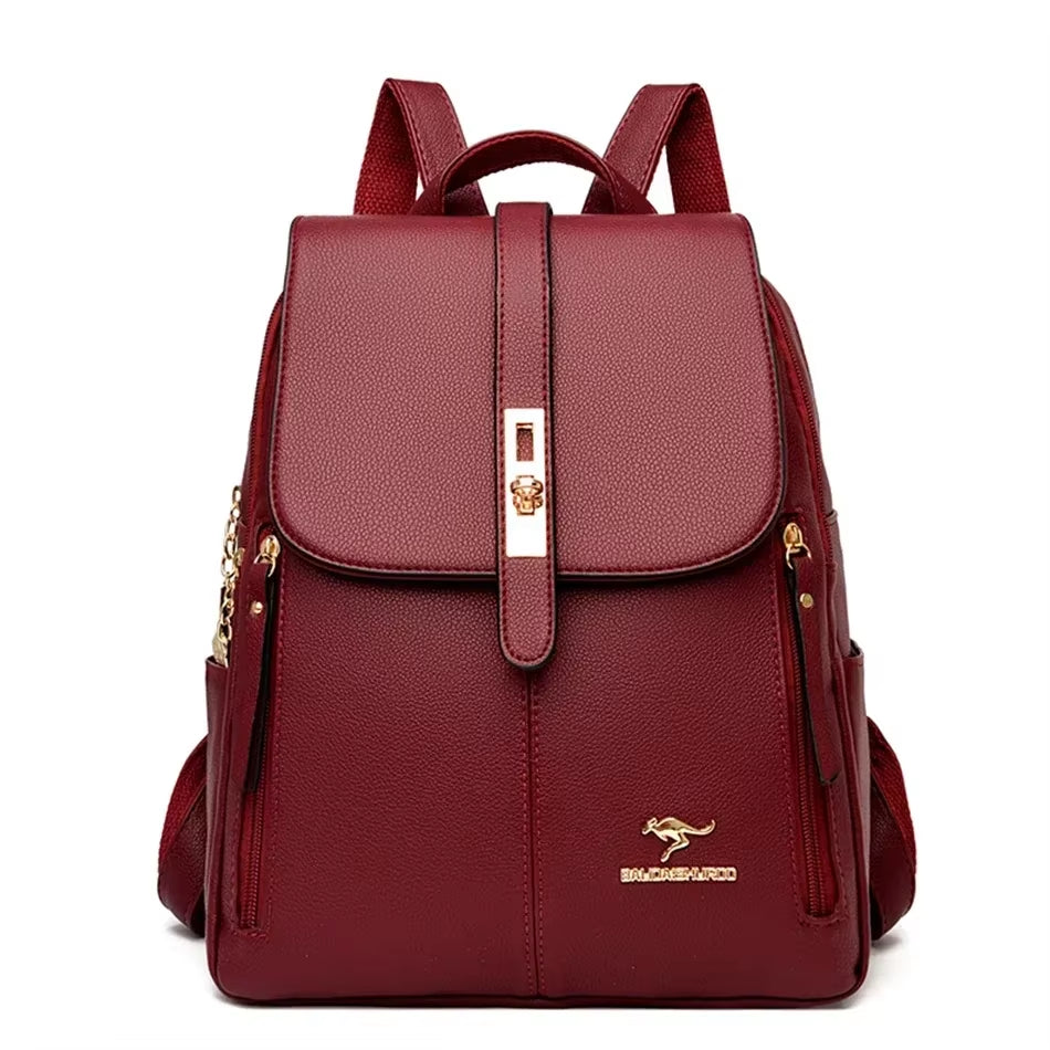 Women's Vintage Leather Backpack