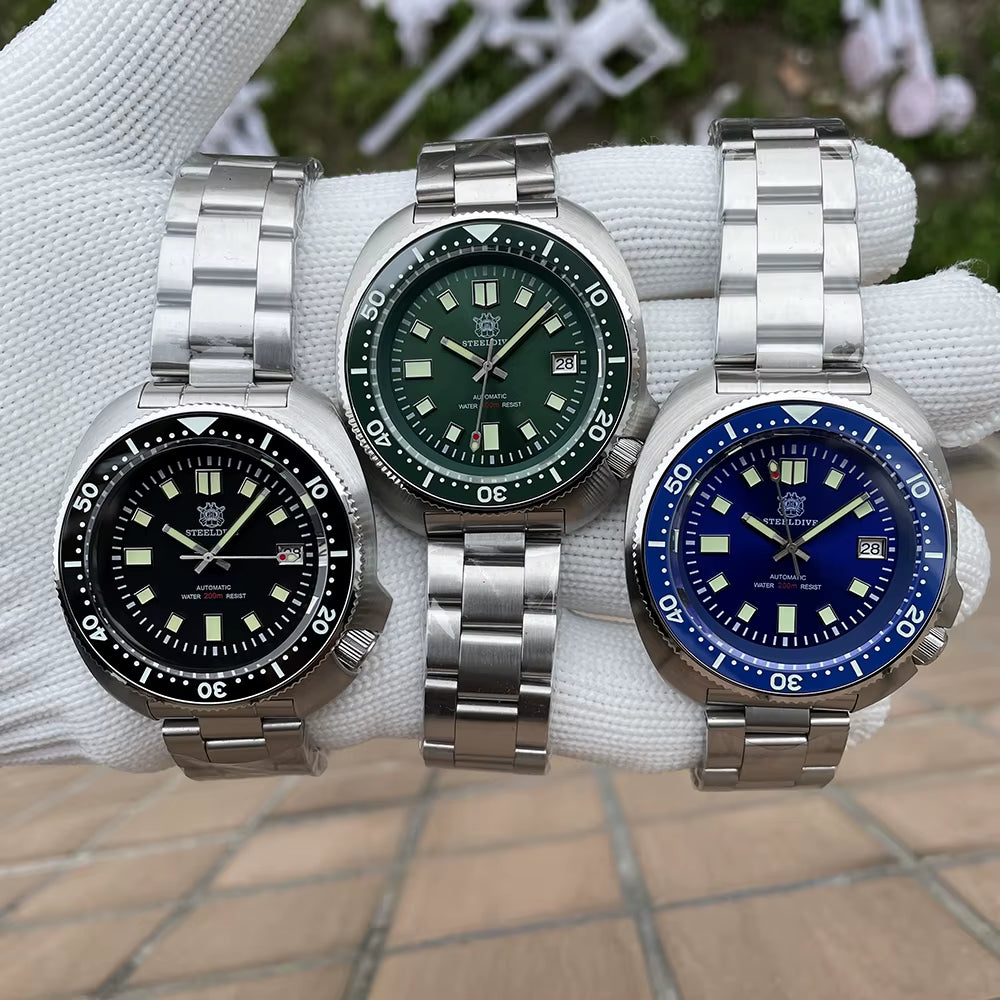 Waterproof Sapphire Glass Dive Watch with Ceramic Bezel