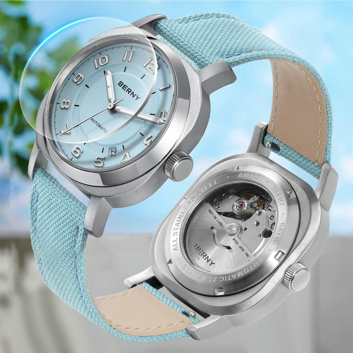 Automatic Self-Wind Movement with Canvas Band 