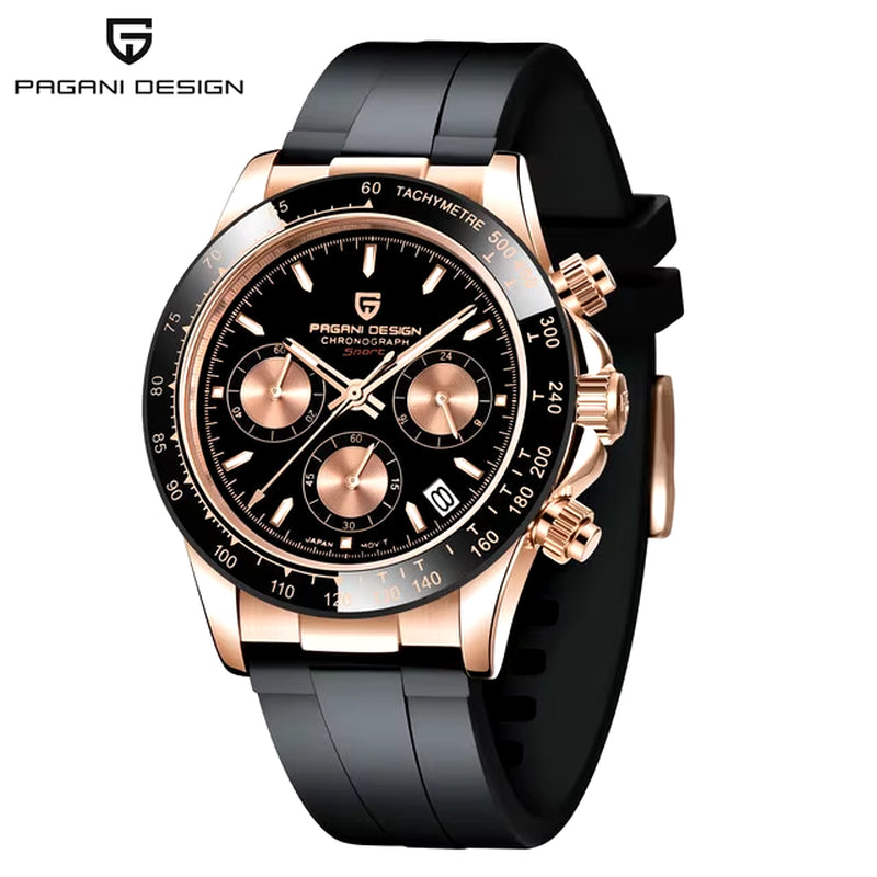 New Retro Chronograph Stainless Steel Quartz Watch