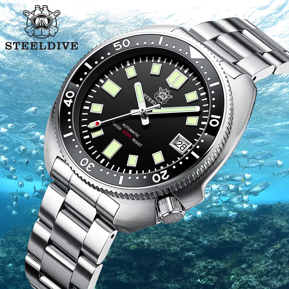 Waterproof Sapphire Glass Dive Watch with Ceramic Bezel